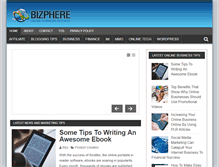 Tablet Screenshot of bizphere.com